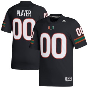 Men Custom Black Miami College #00 Jersey 602929-386