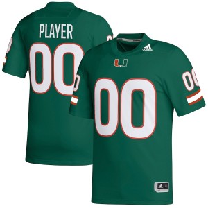 Men Custom Green Miami Hurricanes Football #00 Jersey 289284-391