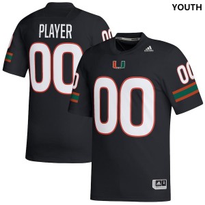Youth Custom Black Miami College #00 Jersey 413465-456